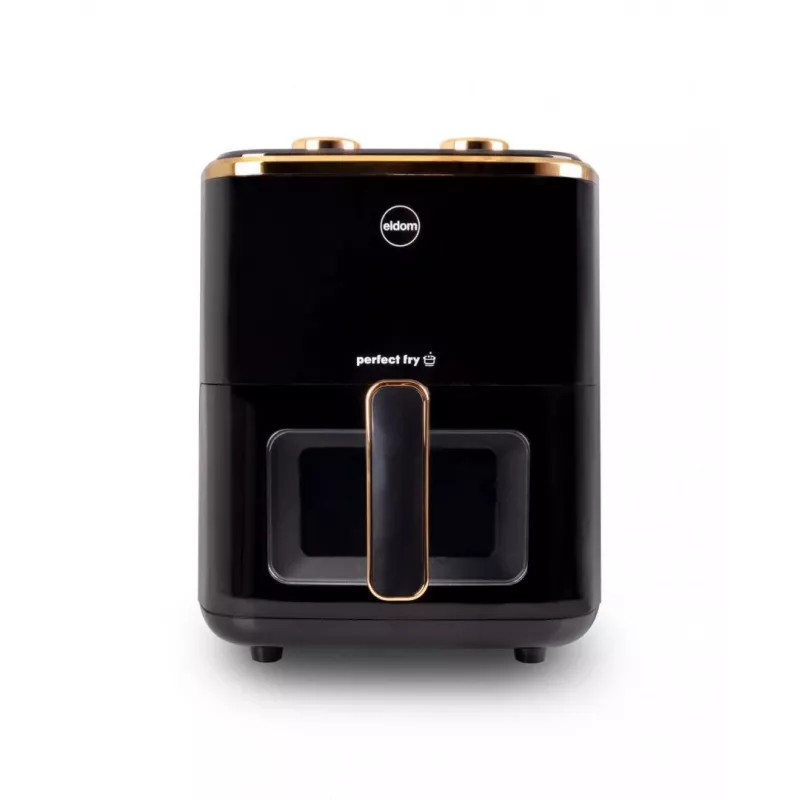 ELDOM FRITTA Fat-Free Fryer 5.0 L Adjustable Temp. Timer 1500 W Single 5 L Stand-Alone Hot Air Fryer Black