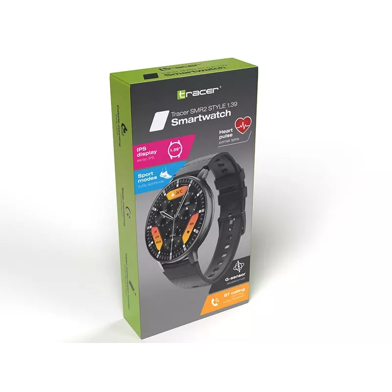 TRACER Smartwatch SMR2 Style 1.39in AMOLED Black