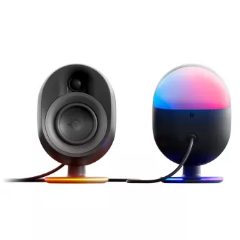 SteelSeries Arena 9 5.1 Channel Speaker System with Wireless Subwoofer, Bluetooth 5.0, RGB Lighting, Black
