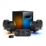 SteelSeries Arena 9 5.1 Channel Speaker System with Wireless Subwoofer, Bluetooth 5.0, RGB Lighting, Black