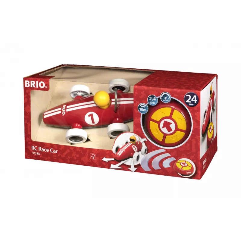 BRIO RC Rennwagen with Remote Control, Red/White