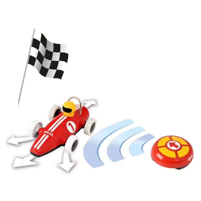 BRIO RC Rennwagen with Remote Control, Red/White