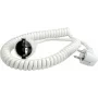 Bachmann Coiled Power Cable H05VV-F 3G1.5mm² 0.5m White CEE7/7