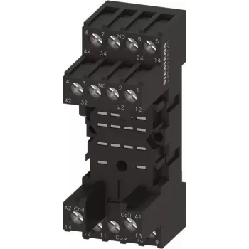 Siemens LZS PT78740 Relay Socket 4-Pole Screw Terminal Black