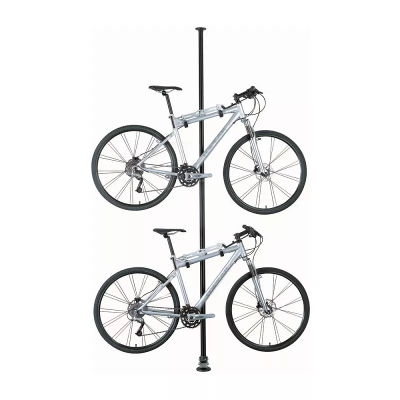Topeak Dual-Touch Floor-to-Ceiling Bike Stand for 2 Bikes, Black/Silver