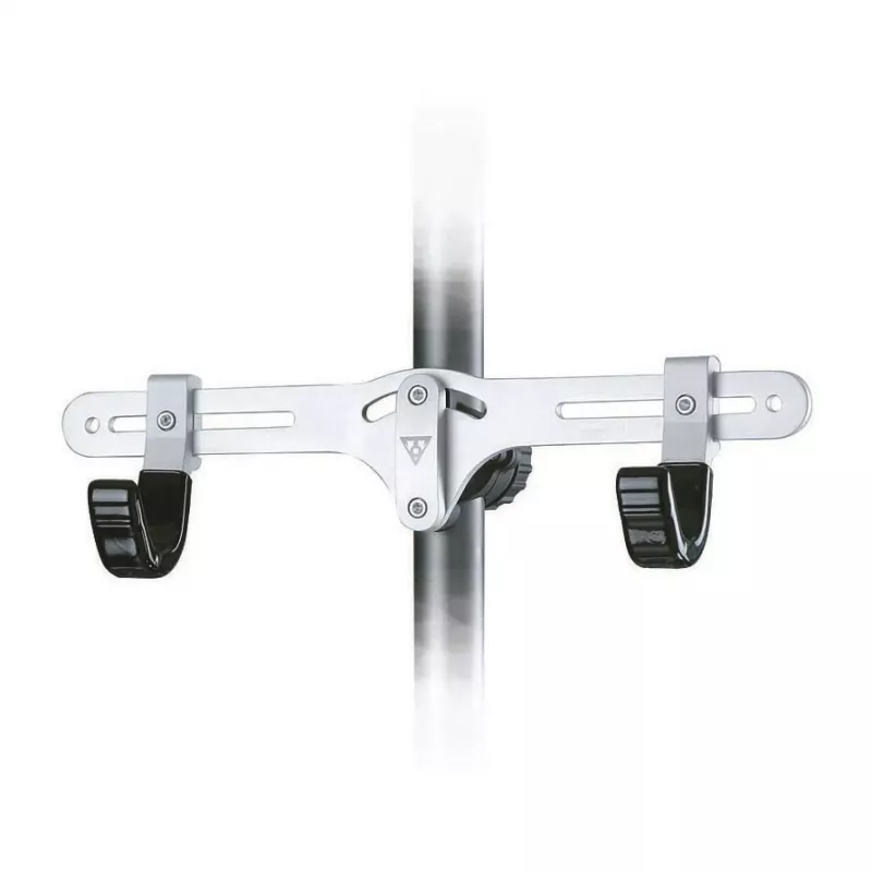 Topeak Dual-Touch Floor-to-Ceiling Bike Stand for 2 Bikes, Black/Silver