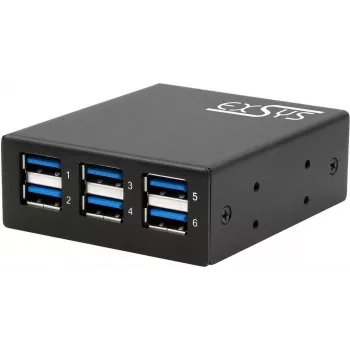 Exsys USB 3.2 Gen 1 Hub with 15kV ESD Protection, DIN-Rail Mount, 6-Port (EX-11246HMS)