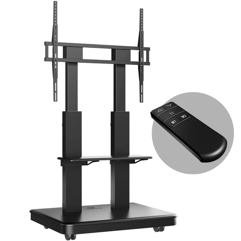 ONKRON TS2811E-B Mobile TV Stand for 50-120 inch Screens, Black
