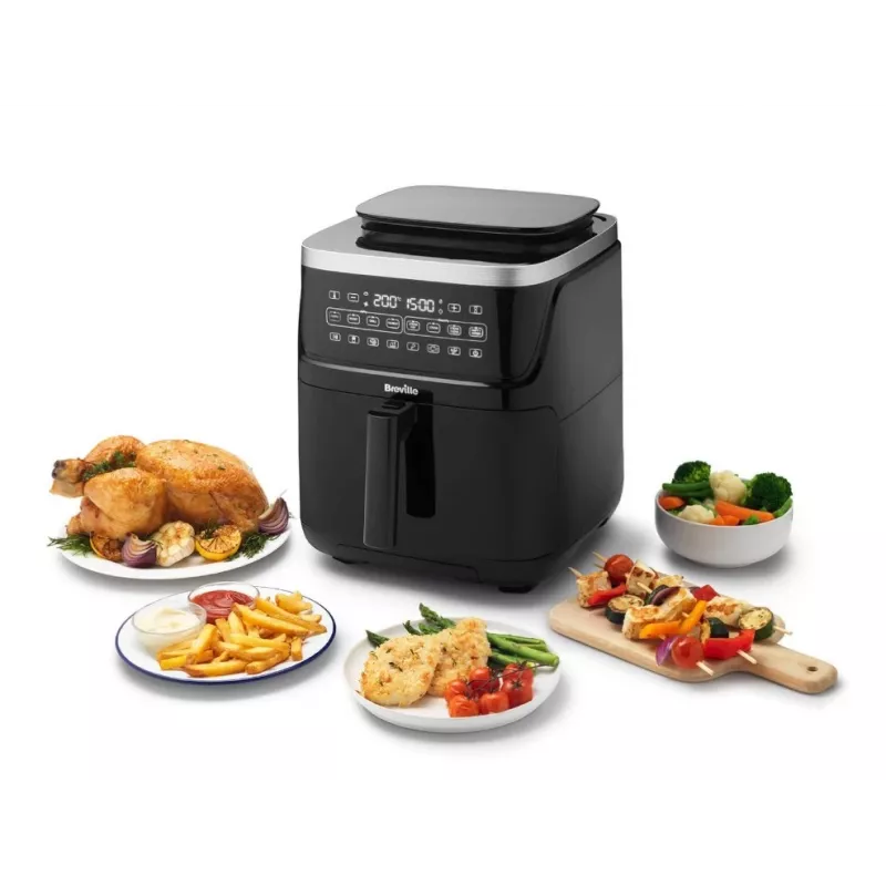 Breville VDF133X Oil-Free Steam Fryer, 7L, 1700W, Black/Silver