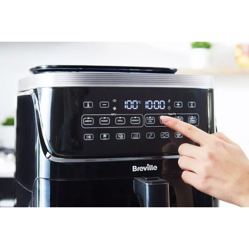 Breville VDF133X Oil-Free Steam Fryer, 7L, 1700W, Black/Silver