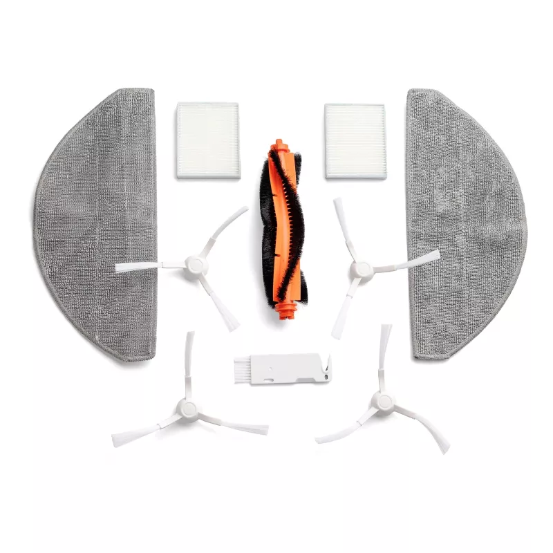EXTRALINK Xiaomi E10 E12 Replacement Accessory Kit - Main Brush, Side Brushes, HEPA Filters, Mop Pads, Cleaning Tool