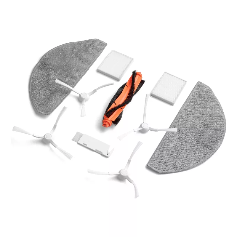 EXTRALINK Xiaomi E10 E12 Replacement Accessory Kit - Main Brush, Side Brushes, HEPA Filters, Mop Pads, Cleaning Tool