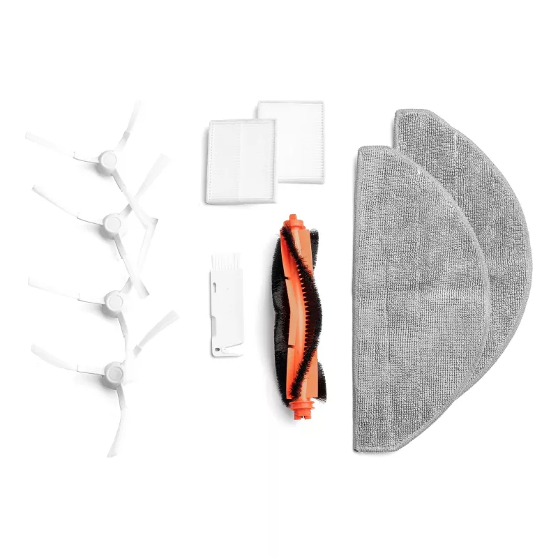 EXTRALINK Xiaomi E10 E12 Replacement Accessory Kit - Main Brush, Side Brushes, HEPA Filters, Mop Pads, Cleaning Tool