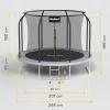 REBEL Active Trampoline PRO 8ft/244cm with Safety Net and Ladder
