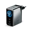 EVERACTIVE SC-670Q GaN 67W USB-C Charger with 2x USB-C and 1x USB-A, Quick Charge 4+, PD 3.0, Black