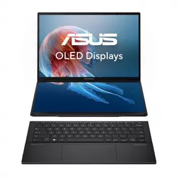 ASUS Zenbook Duo UX8406CA-QL331W 2-in-1 Laptop, 14 inch WUXGA OLED Touch, Intel Core Ultra 9 285H, 32GB LPDDR5x, 1TB SSD, Windows 11 Home, German QWERTZ keyboard