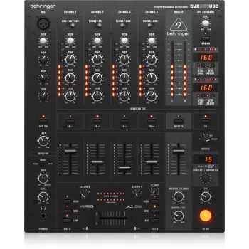 Behringer DJX900USB Professional 5-Channel DJ Mixer with INFINIUM Contact-Free VCA Crossfader, Advanced Digital Effects and USB/Audio Interface