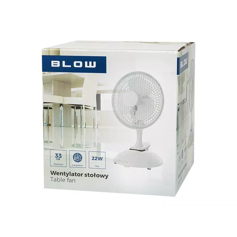 BLOW Desk Fan 6 inch / 15cm 2in1 Clip Fan 25W Black