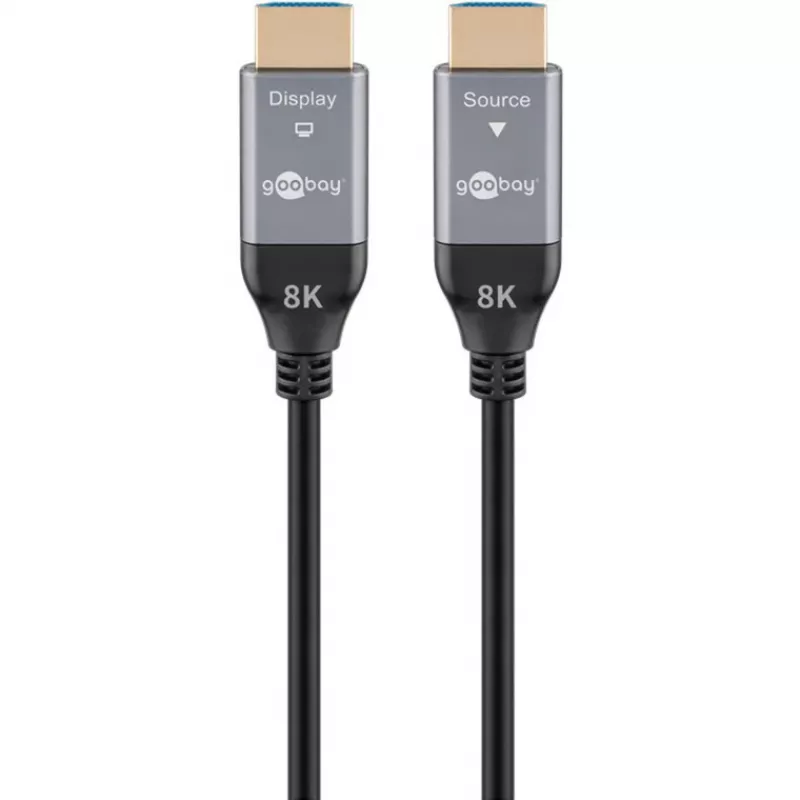 Goobay 76274 Active Optical HDMI Cable (AOC) 8K/60Hz 48 Gbit/s 10m Black/Grey