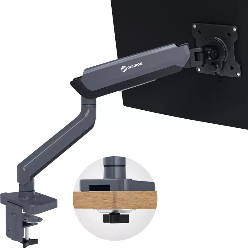 ONKRON G95-G Desk Mount for 17-45 inch Monitors, Graphite