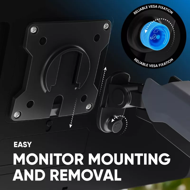 ONKRON G95-G Desk Mount for 17-45 inch Monitors, Graphite