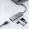AUKEY CB-C63 USB-C Hub Ultra Slim 4-in-1 Aluminum Space Gray