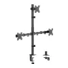 LOGILINK Triple Monitor Mount for 17-27 inch Screens, 10 kg per Arm, Black