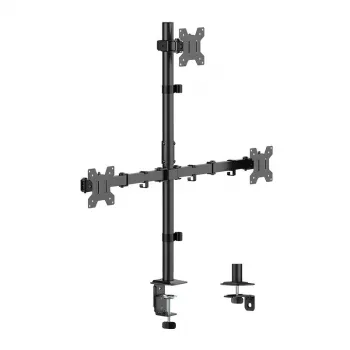 LOGILINK Triple Monitor Mount for 17-27 inch Screens, 10 kg per Arm, Black