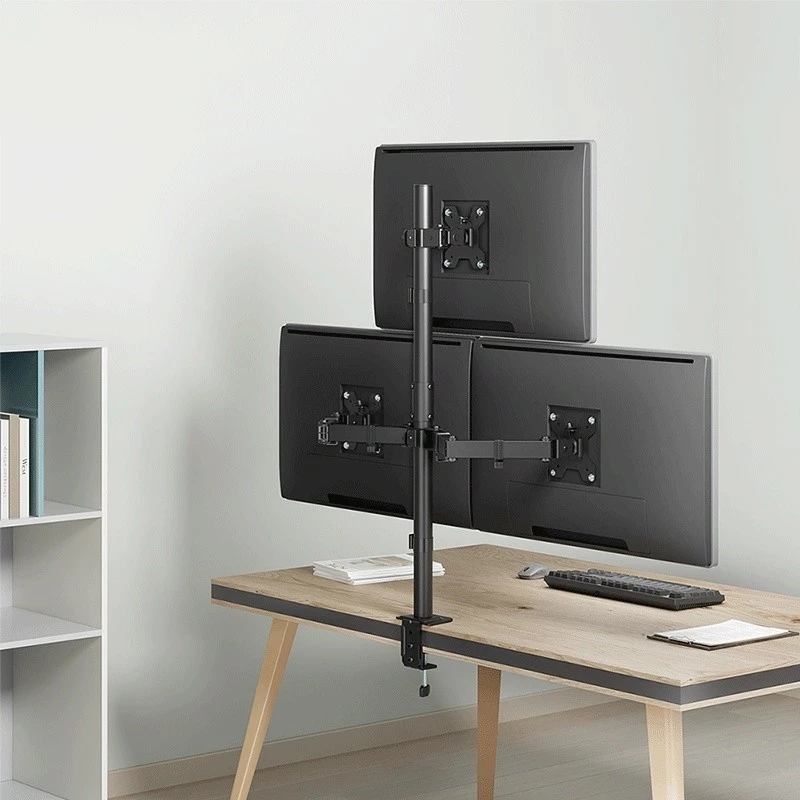 LOGILINK Triple Monitor Mount for 17-27 inch Screens, 10 kg per Arm, Black