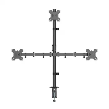 LOGILINK Triple Monitor Mount for 17-27 inch Screens, 10 kg per Arm, Black