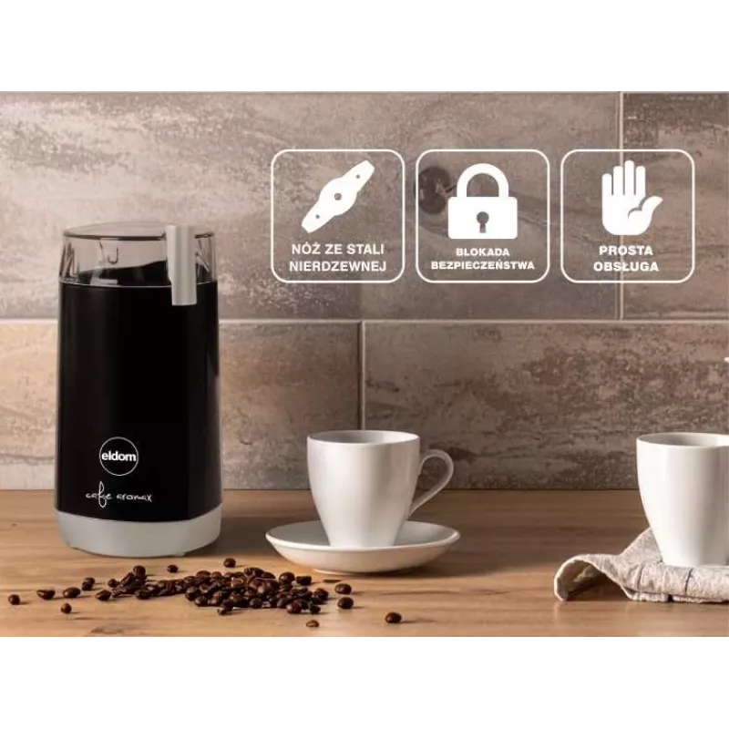 ELDOM MK40 Coffee Grinder Black 150W Blade Grinder