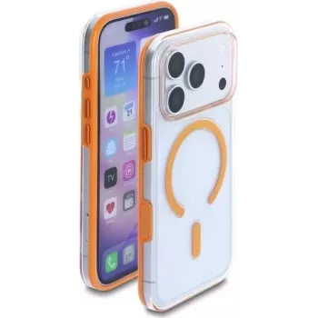 Delock Protective Cover for iPhone 17 Pro Compatible with MagSafe Transparent-Orange (81642)