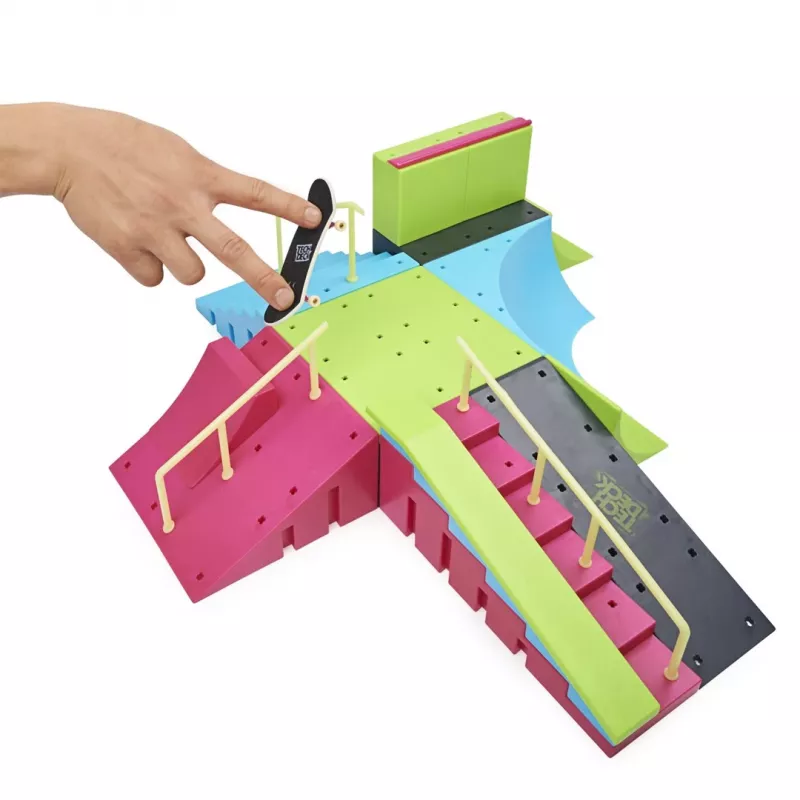 SPINMASTER Tech Deck Ramp X-Connect Neon Mega Park with Fingerboard