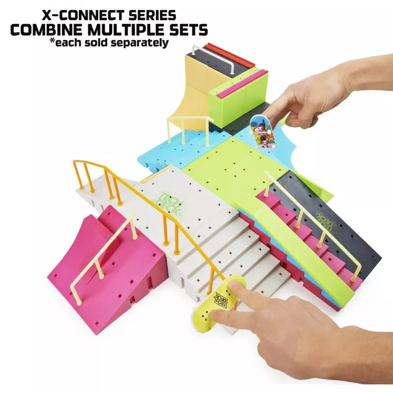 SPINMASTER Tech Deck Ramp X-Connect Neon Mega Park with Fingerboard