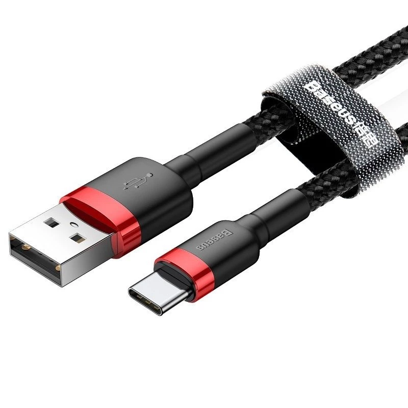 Baseus Cafule USB-A to USB-C Cable 0.5m 3A Red/Black
