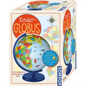 KOSMOS Kinder-Globus Educational Experiment Kit - Geography & Earth Science Globe for Kids 8-12 Years