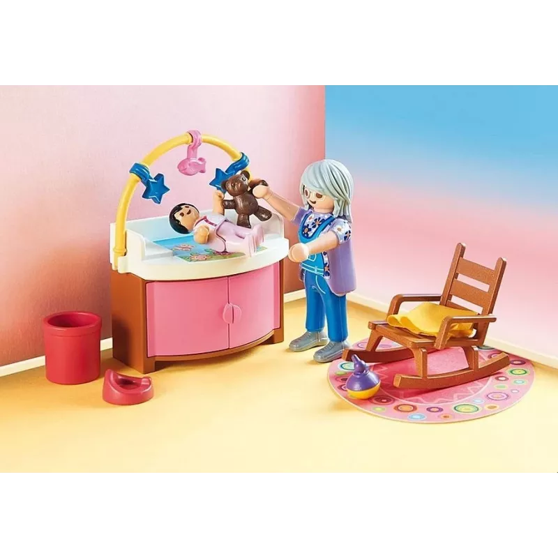 Playmobil Dollhouse 70210 Baby Room Playset, 27 Pieces, 2 Figures, Ages 4+