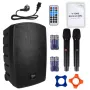 V-TONE BQ12 GO MP3 Active 8 inch Battery-Powered Speaker with Wireless Microphone and Remote Control, Black