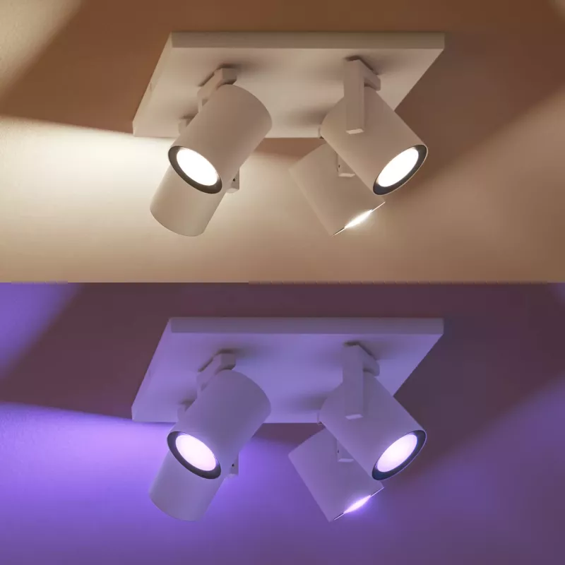 Philips Hue White and Color Ambiance Argenta 4-Spot Ceiling Spotlight White 4x4.2W