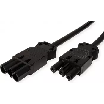 Bachmann Coiled Power Cable H05VV-F 3G1.5mm² 0.3m Black ISV