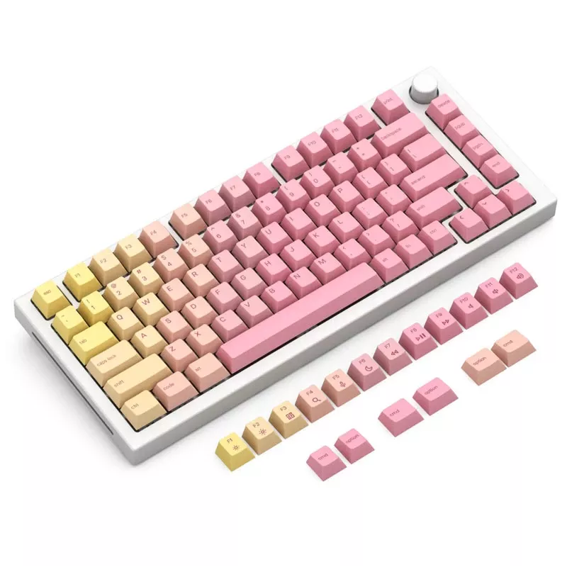 Glorious GPBT Keycaps - Pink Grapefruit (114 Keys, Cherry Profile, PBT, Dye-Sublimated)