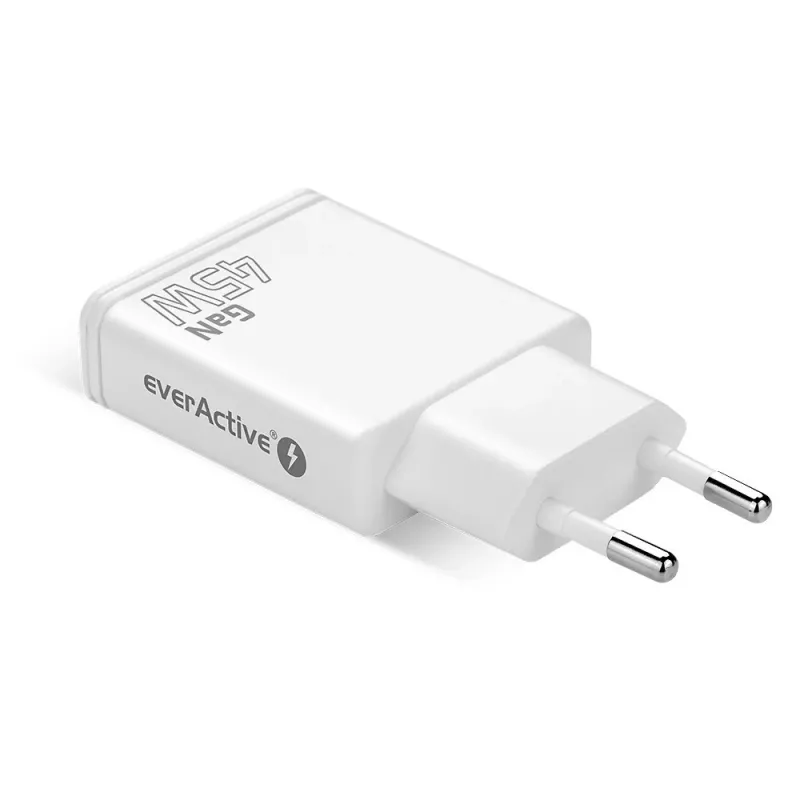 EVERACTIVE GaN 45W USB-C Charger QC3.0 SC-465Q White