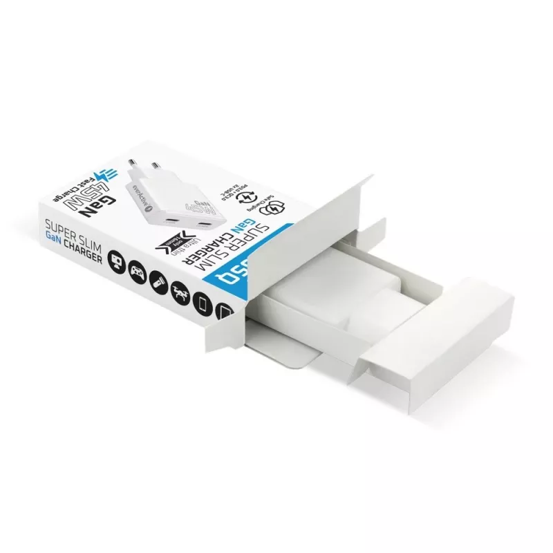 EVERACTIVE GaN 45W USB-C Charger QC3.0 SC-465Q White