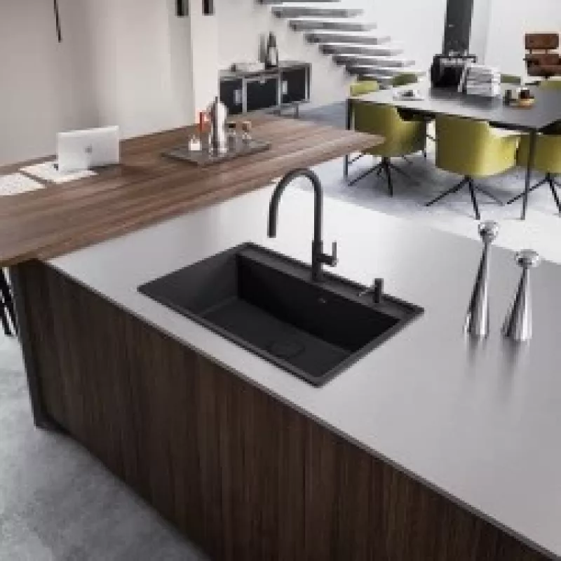 Franke Maris Slim J Pull-Out Kitchen Mixer Tap, Matte Black
