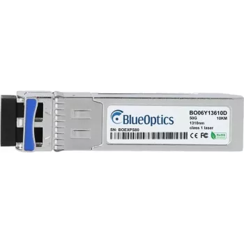 BlueOptics SFP-50G-LR-S-BO Compatible Cisco SFP-50G-LR-S SFP56 Transceiver, LC Duplex, 50GBASE-LR, Singlemode Fiber, 1310nm, 10 km, 0°C to 70°C, DDM