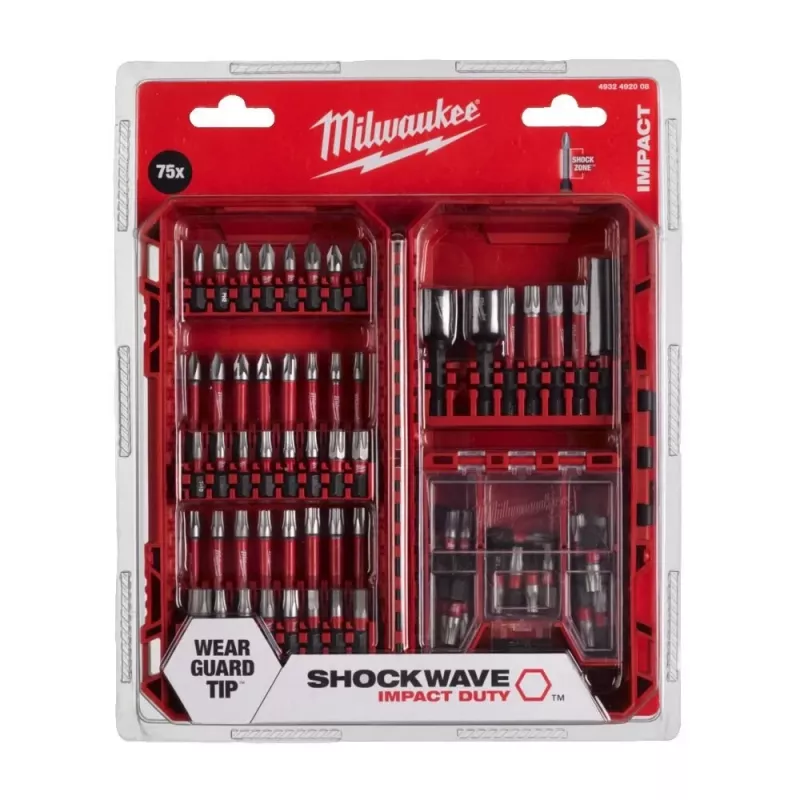 Milwaukee Shockwave Impact Duty Drilling & Screwing Set, 75 Pieces