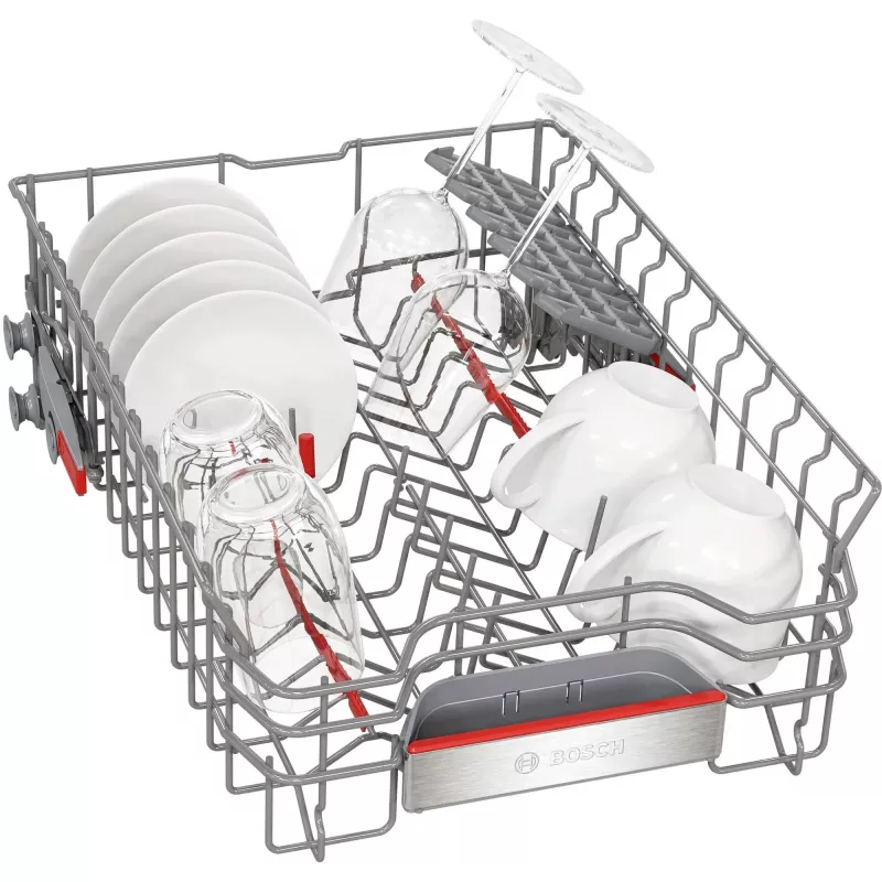Bosch Serie 6 SPS6YMI14E Freestanding Dishwasher, 10 Place Settings, 45 cm, Brushed Steel, Home Connect