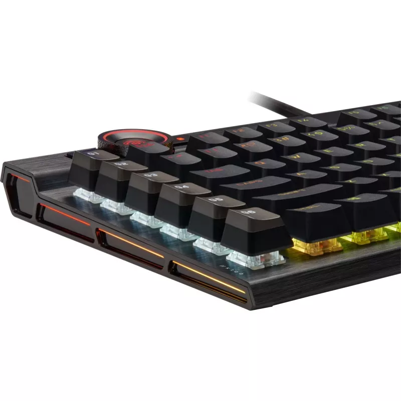 Corsair K100 RGB Gaming Keyboard, CORSAIR OPX Optical-Mechanical Switches, RGB LED, Black