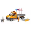 BRUDER MB Sprinter Municipal with Light & Sound Module, Orange, 1:16 Scale
