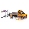 BRUDER MB Sprinter Municipal with Light & Sound Module, Orange, 1:16 Scale